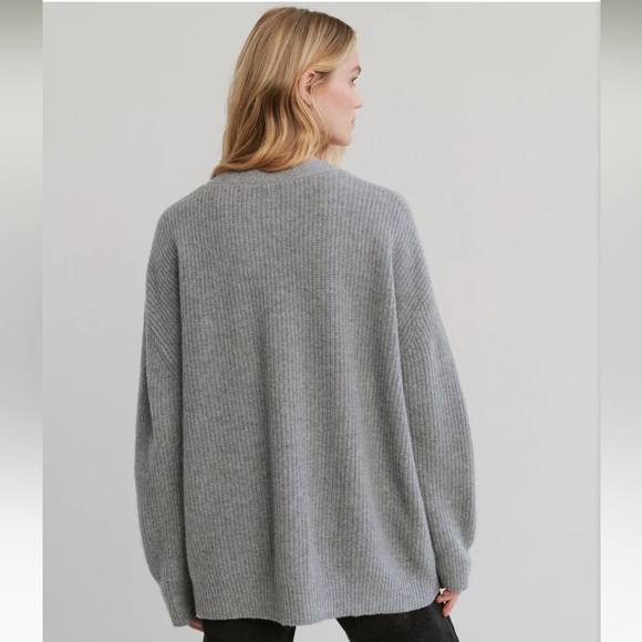 Jenni Kayne Cashmere Cocoon Cardigan in Heather Gray Size S 100% cashmere - Picture 4 of 10